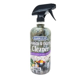 Marblelife Granite & Quartz Cleaner, Safe & Powerful Granite Countertop Cleaner, Oil & Wax Free Quartz Countertop, Effective Stone Care & Cleaning, 32oz Spray