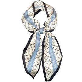 Clysoru Silk Neck Scarf Printed Scarves Head Women'S Fashion Oblique Angle Satin Scarfs For Bag Hair 59” X 5.9”