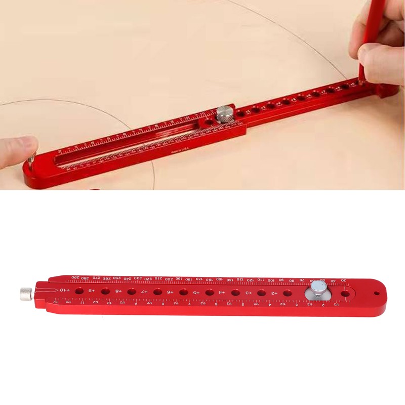 Woodworking Circle Ruler Aluminium Alloy Adjustable Woodworking Circular Drawing Tool