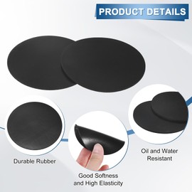 M METERXITY 20-Pack Rubber Solid Discs Washers, 80mm OD x 1.5mm Thickness Anti-Vibration Noise-Reducing Rubber Spacer Pads Gasket Bushings for HVAC/Washing Machines/Furniture/DIY Gasket Craft