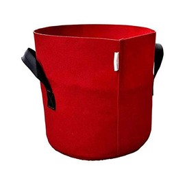 Bootstrap Farmer Grow Bags 7 Gallon, Red 10 Pack, Colored Fabric Pot for Peppers, Potatoes, Tomatoes and Plants