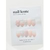 Butterfly nail glitter gradient handmade nail tip - Oval /
