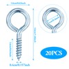 JRSHIRLEYLTD 20 Pieces Screw in Hooks, Small Ring Eye Screw