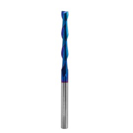 Bestgle 1/4" Shank 2 Flute Up Cut Spiral Flat Nose End Mill CNC Router Bit Nano Blue Coated Carbide Milling Cutter 1/4 x 1/4 x 2 x 4