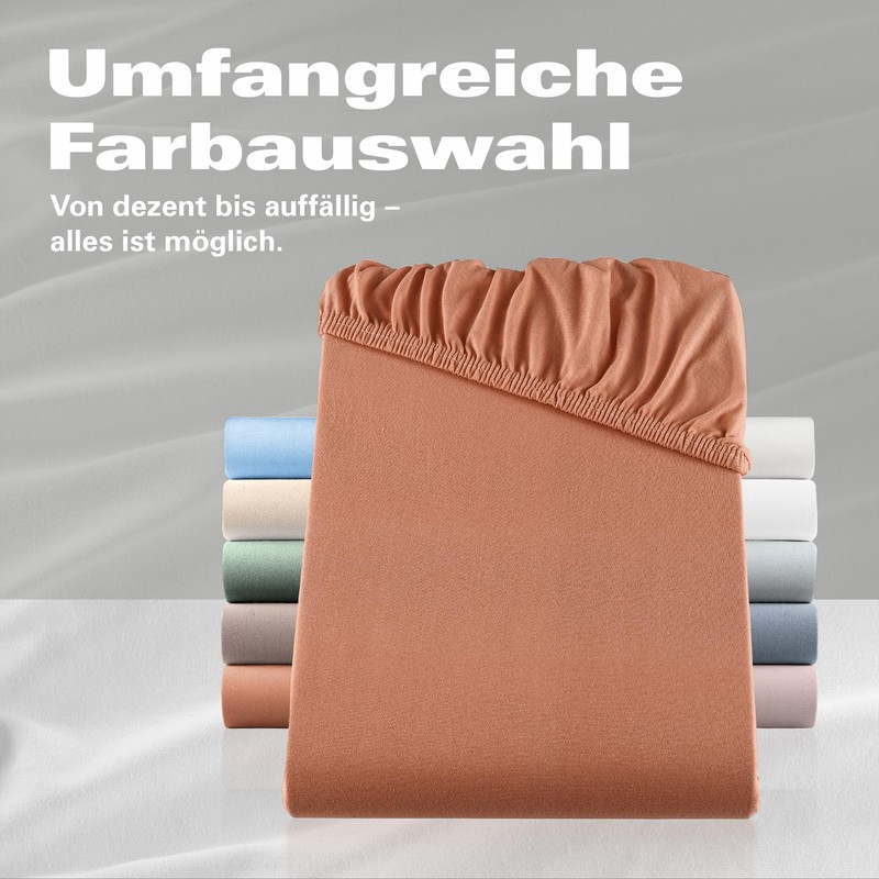 BaSaTex Organic Jersey Fitted Sheet 90 x 200 cm -