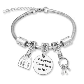 Real Estate Agent Gifts for Women Men Realtor Bracelet Thank You Gift for Realtor Real Estate Agent Bracelet Jewelry Realtor Closing Gift New Realtor Gifts Salesman Gift Birthday Gifts for Realtor