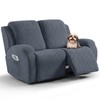 VANSOFY Recliner Loveseat Cover, 6-Pieces Stretch Dual Recliner Sofa Cover