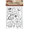 JEKA Paper Tablecloth for Colouring, Zoo Design, Paintable Table Cloth