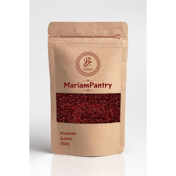 Premium Sumac Powder Dried and Ground 250g - by MariamPantry in Resealable Kraft Bag Pouch