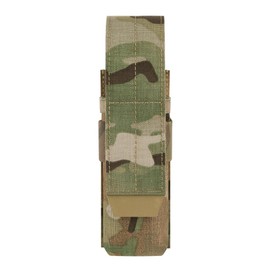 KRYDEX Flashlight Holster, Molle OC/Mace Spray Holder Adjustable Torch Carrier Multitool Case with Molle and Belt Loop (MC)