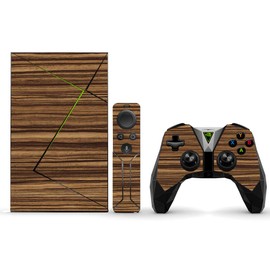MightySkins Skin Compatible with NVIDIA Shield TV (2017) Pro - Dark Zebra Wood | Protective, Durable, and Unique Vinyl Decal wrap Cover | Easy to Apply, Remove, and Change Styles | Made in The USA
