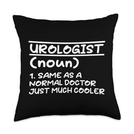 The Unreal Urology Design Studio Urologist Doctor Definition Urology Throw Pillow, 18x18, Multicolor