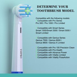 YMPBO YMPBO Replacement Heads Compatible with Oral B Braun Cross Action Electric Toothbrush, 10 Pack Toothbrush Head Refill, EB50