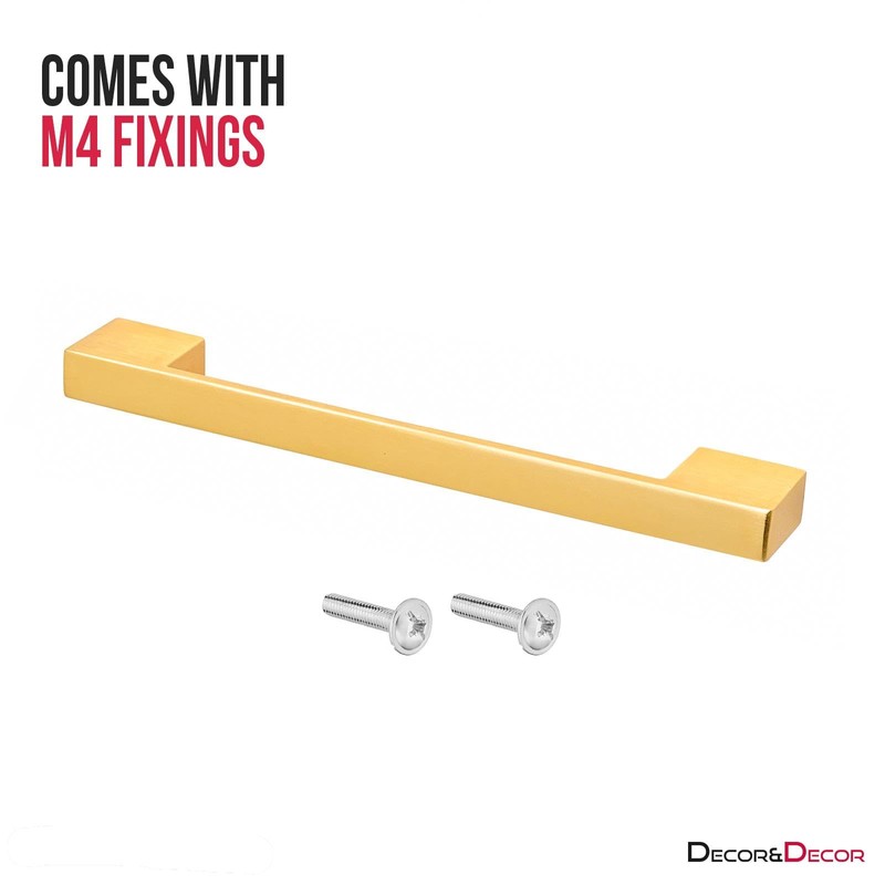 Decoranddecor Dimora D-Shape Cupboard Handles | Rectangular Kitchen Handles for