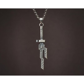 Toji ISoH Spear Necklace Pendant With 22 Inches Chain - 925 Sterling Silver Jewelry (sterling-silver)