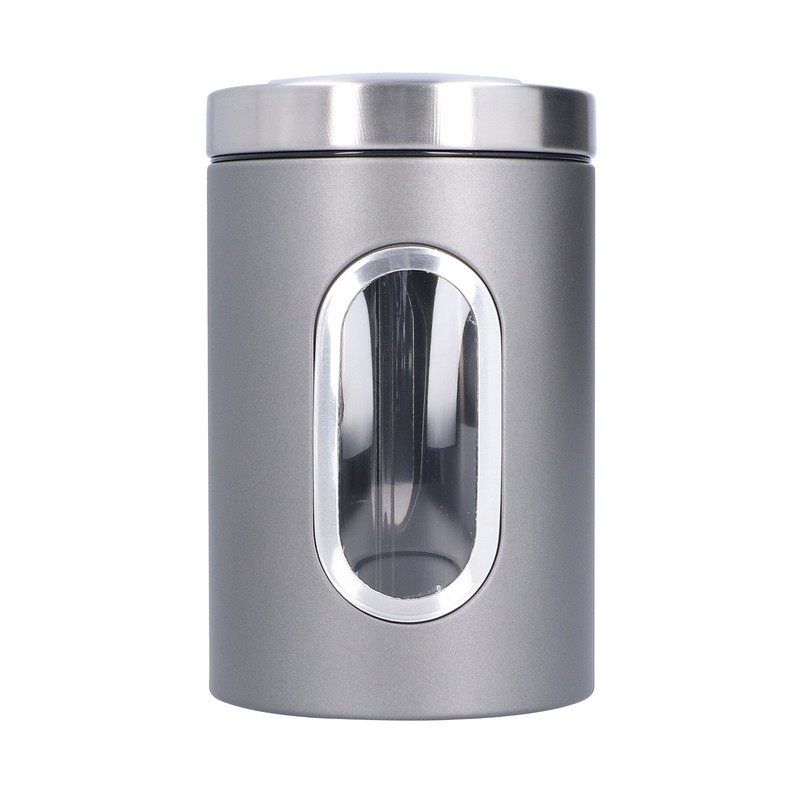 3Pcs Storage Jar Stainless Steel Food Tea Nut Container with