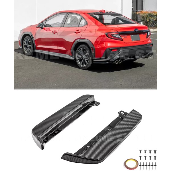 Tune4Race Pair Real Carbon Fiber Apron Lips For 22-Up Subaru