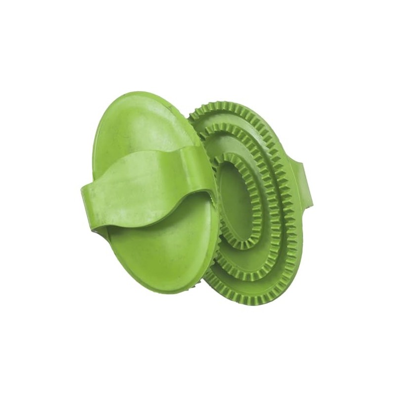 Tough 1 Large Rubber Curry Comb, Neon Green