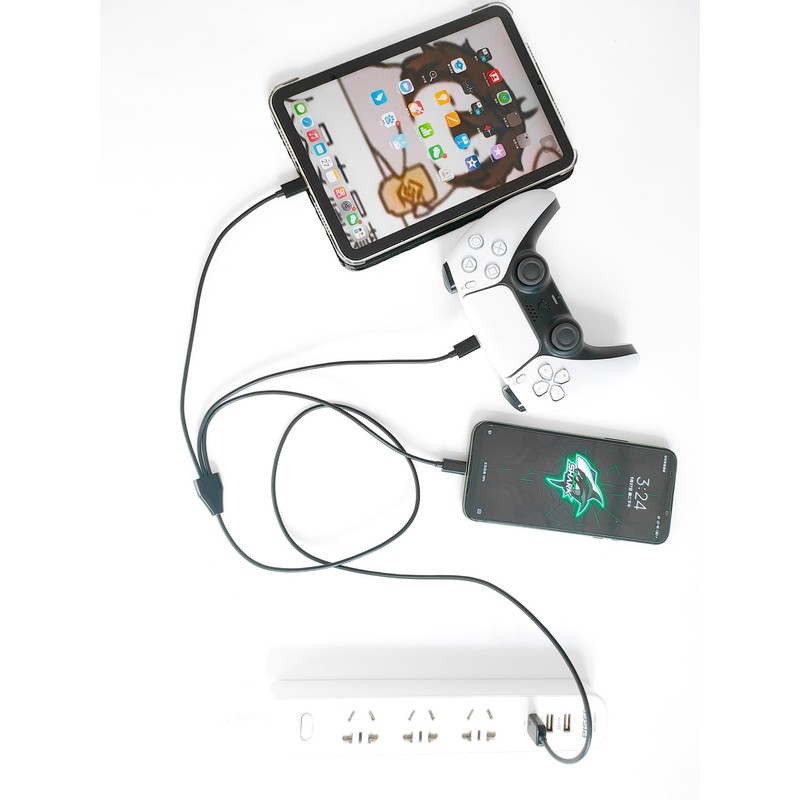 Herfair Micro USB Splitter - 3FT USB Adapter Cord, 480Mbps