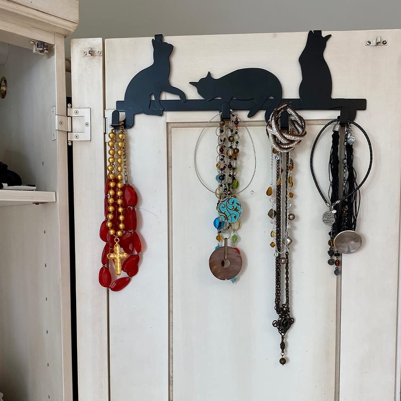 Evelots Over The Door 4 Hook Towel/Coat Rack Hanger Organizer,