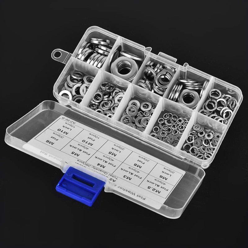 Spring Washers Stainless Steel Washers Spring Washers 260 Pieces Heat