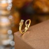 xuanhang Golden Dragon Cocktail Open Rings for Women,Unique 18k Gold