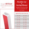 Fingwerk 40 Feet Rubber Weather Stripping Door Seal Strip, Self-Adhesive