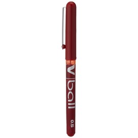 Pilot BL-VB5 VBall 0.5mm VSystem Liquid Ink Roller Ballpoint Pen Bulk Pack (12pcs) - Red Ink