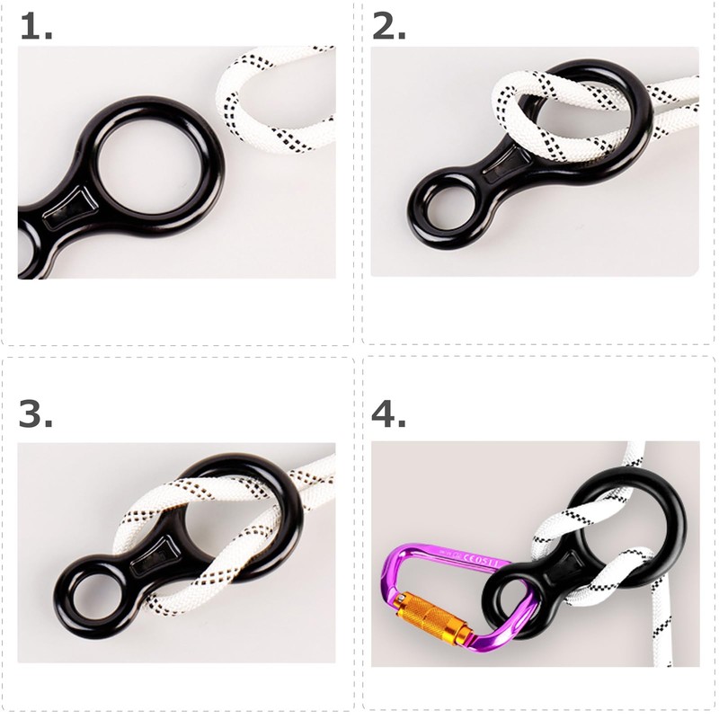 Azarxis 35 KN Climbing Rescue Figure 8 Descender Rigging Plate