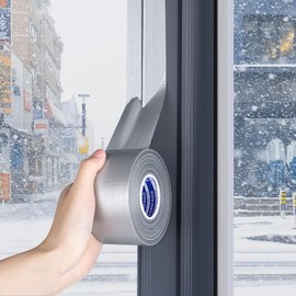 ZOMPAGO Cloth Duct Window Seal Tape for Winter, 1.77in x 33FT, Weather Stripping Sealing Insulation Tape for Windows and Door, Strong Adhesion Draft Blocker White