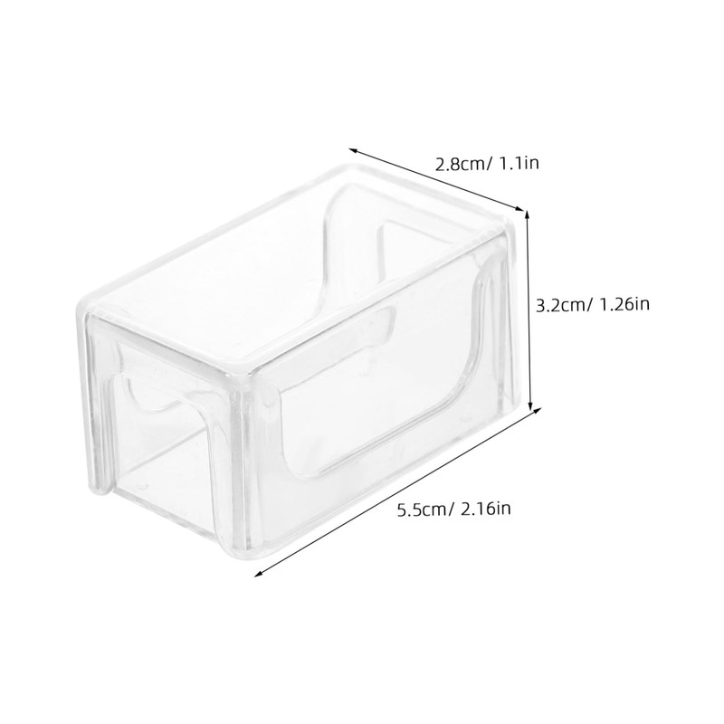 WOONEKY 3pcs Transparent Acrylic Billiard Chalk Box Portable Travel Case