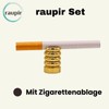 raupir Set of 2 round embers for ashtray gold silver