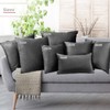 Nestl NB-2TRPLW Throw-Pillow-Covers, 18x18 Inch, Charcoal Stone Gray 4 Count