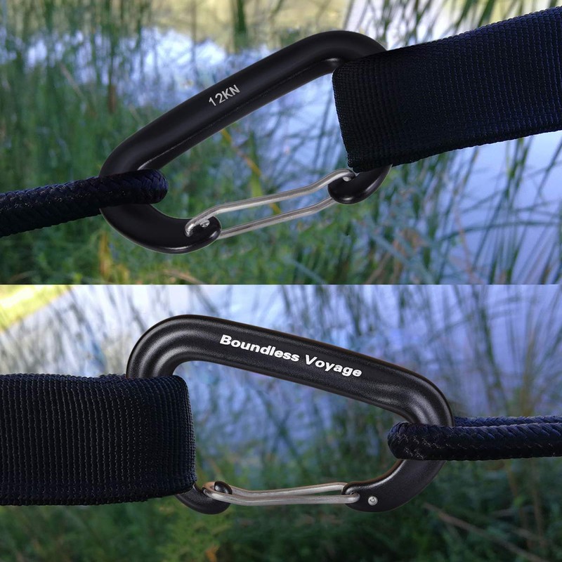 iBasingo BV1026 12KN Outdoor Carabiner, Multi-functional Climbing Ring, Aluminum Alloy