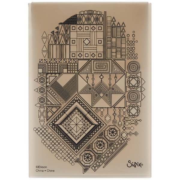 Sizzix Georgie Evans 664506 3-D Textured Impressions Embossing Folder Interface Polypropylene Plastic Multicoloured One Size