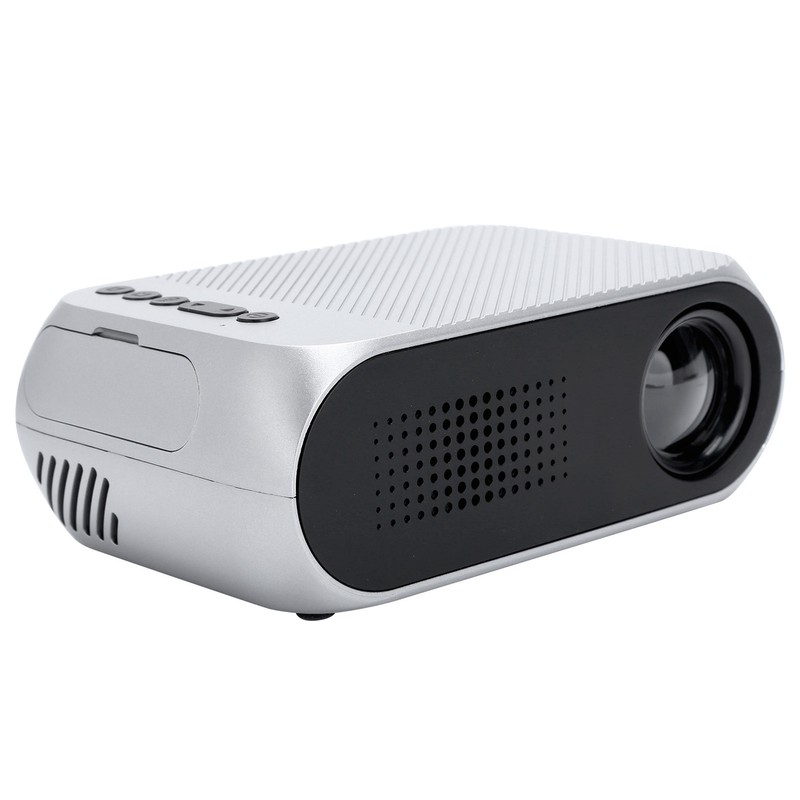 Mini Projector Silver Micro Portable 1080P LED Multi Function for
