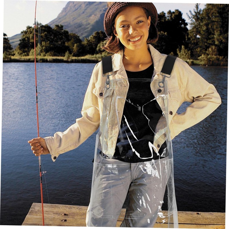 FOMIYES Clear Apron With Pockets Transparent Hair Salon Apron For