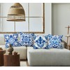 huester Blue and White Chinoiserie Pillow Covers 18x18, Blue Chinoiserie