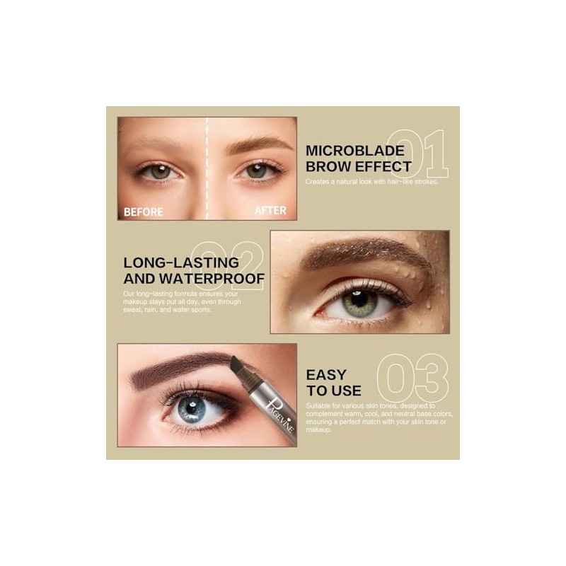 Lapiz De Cejas Gel Para Cejas Angled Brush & Dip,Pincel