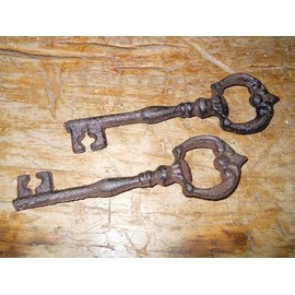 1 Cast Iron Skeleton Key Beer Bottle Opener Antique Key Opener