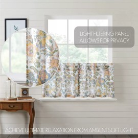 VHC Brands Wilder Floral 24x36 Tiers Cottage Creme Blue Green VHC Brands