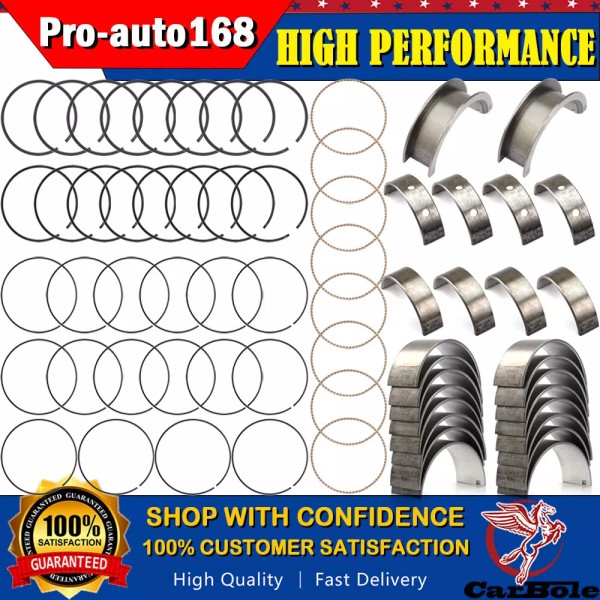 CarBole Main & Rod Bearings Piston Rings BC409J For Chevy