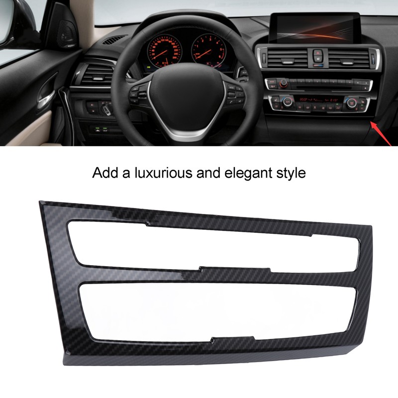 Air Conditioning Button Frame Carbon Fiber Texture Panel Trim Replacement
