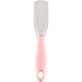 Professional Foot File with Stainless Steel Surface, Pink Handle, Pedicure Care Tool