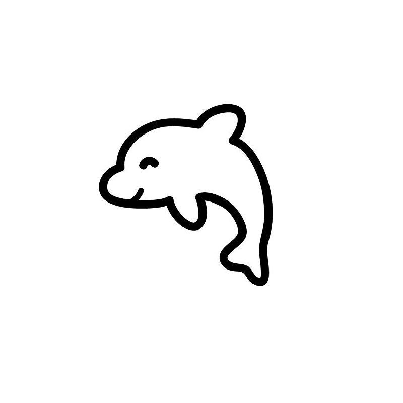 Stemplino® Mini Stamp - Motif: Dora Dolphin - 12 mm