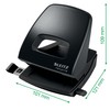 Leitz Hole Punch, 30 Sheets, Guide Bar with Format Markings,