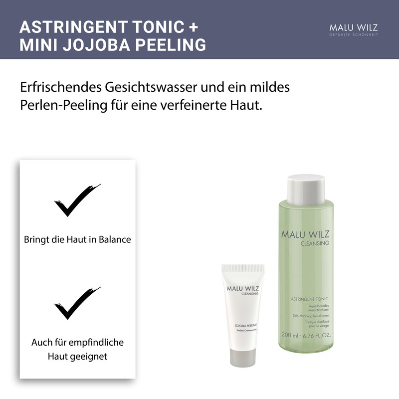 Malu Wilz Bundle Astringent Tonic & Mini Size Jojoba Peeling