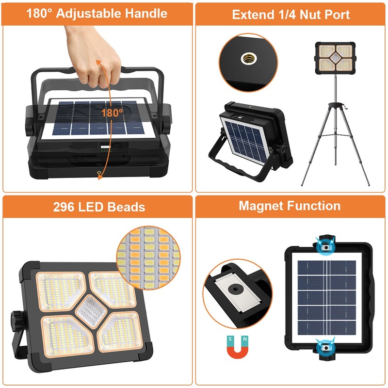 ERAY 120W Portable LED Work Light with Rechargeable Battery 15000mAh