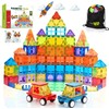 Little Vo Magnetic Tiles Set 180 PCS with 2 Cars