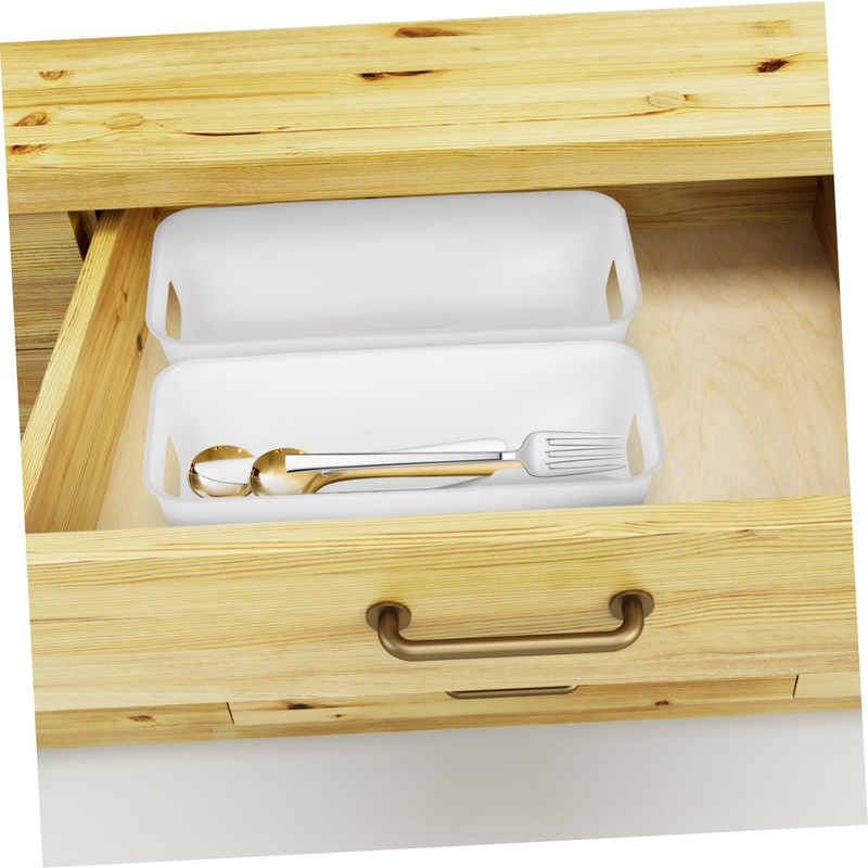 LABRIMP 8Pcs Plastic Storage Bins Versatile Kitchen Pantry Organizer for